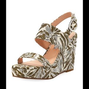 Charles David Jordan Pattern Wedge Platform Sandal